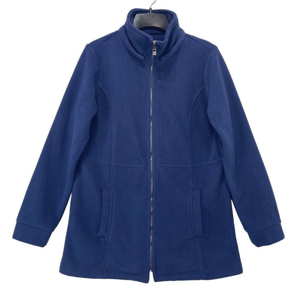 Women Fleece Anorak Jacket Size XXS Dark Blue Belle by Kim Gravel Plush